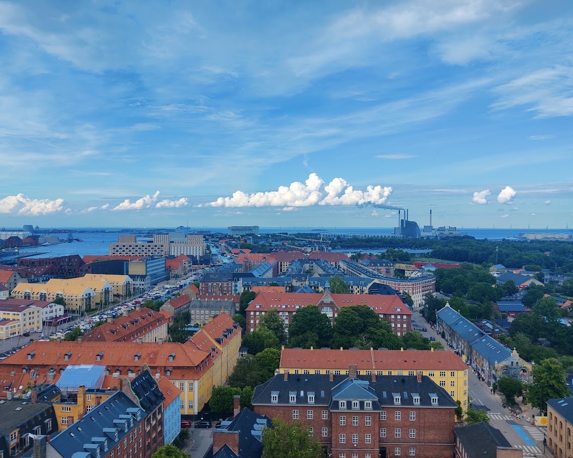 Rooftops and harbor in Copenhagen