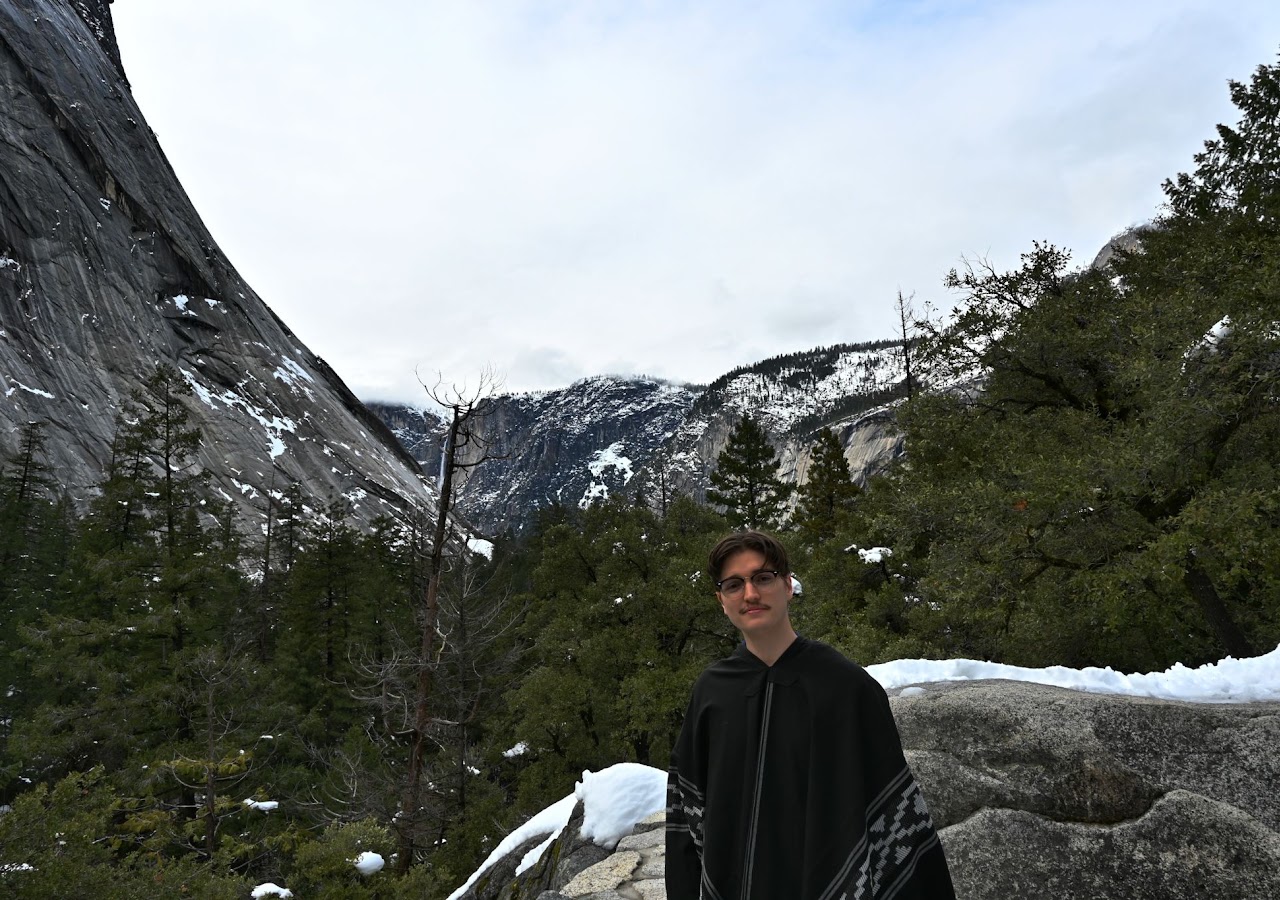 Yosemite granite cliffs in winter