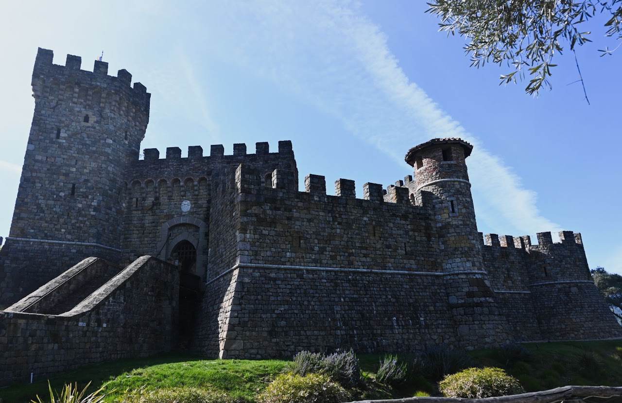 Stone towers at Castello di Amorosa