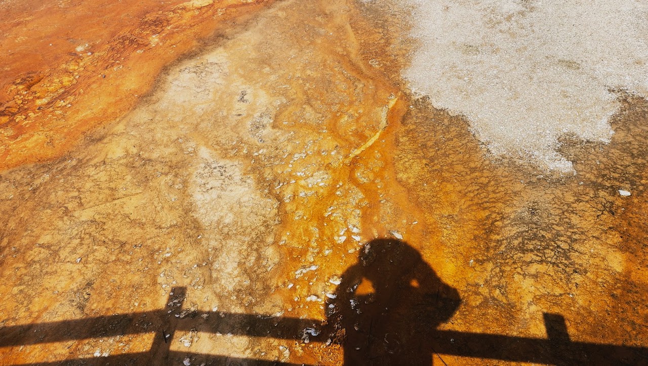 Golden mineral-colored landscape