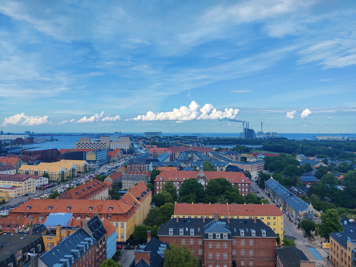 Canal-side rooftops in Copenhagen